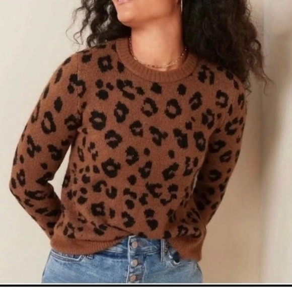 NWOT Old Navy Leopard print sweater - Picture 1 of 6